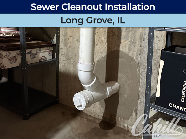 Basement Sewer Cleanout Installation in Long Grove, IL