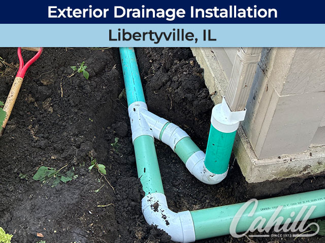 Exterior Drainage Installation in Libertyville, IL